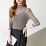 レイヤードにも使いやすい シアートップス ハイネック | COCOMOMO | 詳細画像42 