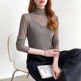 レイヤードにも使いやすい シアートップス ハイネック | COCOMOMO | 詳細画像46 