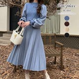 ニットワンピース ロングワンピース プリーツ | COCOMOMO | 詳細画像1