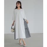 7分袖 Tシャツワンピース ギンガムチェック柄 | COCOMOMO | 詳細画像18 