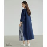 7分袖 Tシャツワンピース ギンガムチェック柄 | COCOMOMO | 詳細画像15 