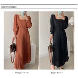 ワンピース ブリーツマキシワンピース 長袖ロングワンピース | COCOMOMO | 詳細画像18 