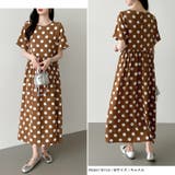 ドットワンピース 水玉マキシワンピース 夏ワンピース | COCOMOMO | 詳細画像5 