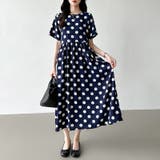 ドットワンピース 水玉マキシワンピース 夏ワンピース | COCOMOMO | 詳細画像9 