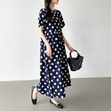 ドットワンピース 水玉マキシワンピース 夏ワンピース | COCOMOMO | 詳細画像12 
