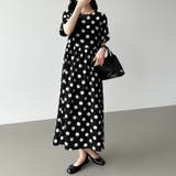 ドットワンピース 水玉マキシワンピース 夏ワンピース | COCOMOMO | 詳細画像14 