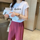 ロゴtシャツ フレンチスリーブ ロゴ | COCOMOMO | 詳細画像13 