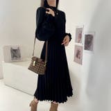 ニットワンピース ロングワンピース プリーツ | COCOMOMO | 詳細画像16