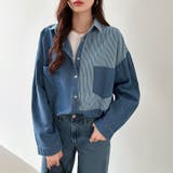 パッチワークシャツ タンガリーシャツ シャンブレー | COCOMOMO | 詳細画像6