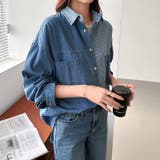 パッチワークシャツ タンガリーシャツ シャンブレー | COCOMOMO | 詳細画像7