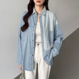 パッチワークシャツ タンガリーシャツ シャンブレー | COCOMOMO | 詳細画像9