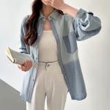 パッチワークシャツ タンガリーシャツ シャンブレー | COCOMOMO | 詳細画像11