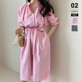 ピンク | シャツワンピース ギンガムチェック ワンピース | COCOMOMO