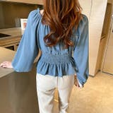 ギャザーチュニック 春ブラウス オフショルトップス | COCOMOMO | 詳細画像11 