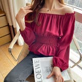 ギャザーチュニック 春ブラウス オフショルトップス | COCOMOMO | 詳細画像15 