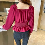 ギャザーチュニック 春ブラウス オフショルトップス | COCOMOMO | 詳細画像16 