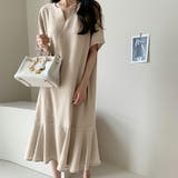 ティアードフレアワンピース ロングワンピース キーネック | COCOMOMO | 詳細画像20 