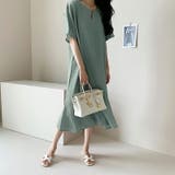 ティアードフレアワンピース ロングワンピース キーネック | COCOMOMO | 詳細画像24 