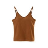 ブラウン | レディース カップ付きキャミソール ブラトップ | COCOMOMO