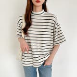 ハイネックTシャツ 半袖カットソー コットンT | COCOMOMO | 詳細画像9 
