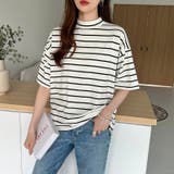 ハイネックTシャツ 半袖カットソー コットンT | COCOMOMO | 詳細画像12 