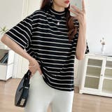 ハイネックTシャツ 半袖カットソー コットンT | COCOMOMO | 詳細画像30 