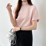 ハイネックTシャツ 半袖カットソー コットンT | COCOMOMO | 詳細画像31 