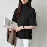 ハイネックTシャツ 半袖カットソー コットンT | COCOMOMO | 詳細画像43 