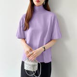 ハイネックTシャツ 半袖カットソー コットンT | COCOMOMO | 詳細画像45 