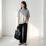 選べる2タイプ!ハイネックTシャツ 半袖Tシャツ 無地 | COCOMOMO | 詳細画像23