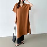 コットンリネンワンピース 夏ワンピース Vネックロングワンピース | COCOMOMO | 詳細画像2 