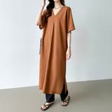 コットンリネンワンピース 夏ワンピース Vネックロングワンピース | COCOMOMO | 詳細画像3 