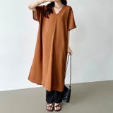 コットンリネンワンピース 夏ワンピース Vネックロングワンピース | COCOMOMO | 詳細画像6 