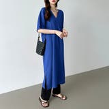 コットンリネンワンピース 夏ワンピース Vネックロングワンピース | COCOMOMO | 詳細画像15 