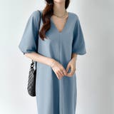 コットンリネンワンピース 夏ワンピース Vネックロングワンピース | COCOMOMO | 詳細画像16 