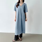 コットンリネンワンピース 夏ワンピース Vネックロングワンピース | COCOMOMO | 詳細画像17 