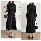 プリーツワンピース ロングワンピース オフィスカジュアル | COCOMOMO | 詳細画像35 