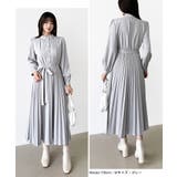 プリーツワンピース ロングワンピース オフィスカジュアル | COCOMOMO | 詳細画像48 