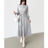 プリーツワンピース ロングワンピース オフィスカジュアル | COCOMOMO | 詳細画像49 