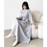 プリーツワンピース ロングワンピース オフィスカジュアル | COCOMOMO | 詳細画像51 