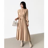 プリーツワンピース ロングワンピース オフィスカジュアル | COCOMOMO | 詳細画像53 