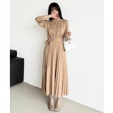 プリーツワンピース ロングワンピース オフィスカジュアル | COCOMOMO | 詳細画像58 