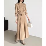 プリーツワンピース ロングワンピース オフィスカジュアル | COCOMOMO | 詳細画像59 