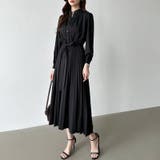 プリーツワンピース ロングワンピース オフィスカジュアル | COCOMOMO | 詳細画像33 