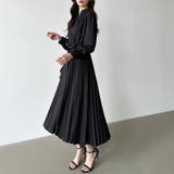 プリーツワンピース ロングワンピース オフィスカジュアル | COCOMOMO | 詳細画像36 