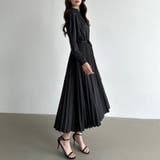 プリーツワンピース ロングワンピース オフィスカジュアル | COCOMOMO | 詳細画像37 