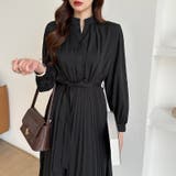 プリーツワンピース ロングワンピース オフィスカジュアル | COCOMOMO | 詳細画像38 