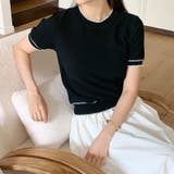 ステッチデザイン サマーニット 韓国ファッション | COCOMOMO | 詳細画像10 