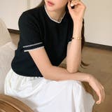 ステッチデザイン サマーニット 韓国ファッション | COCOMOMO | 詳細画像11 