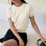 ステッチデザイン サマーニット 韓国ファッション | COCOMOMO | 詳細画像13 